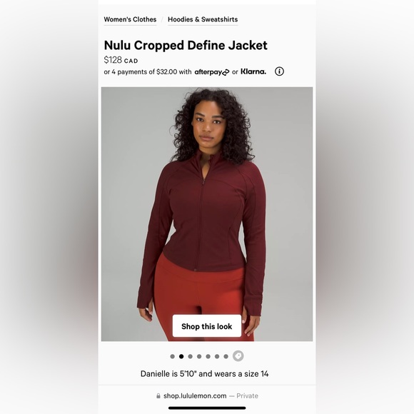 Lululemon Niki Cropped Define - Picture 1 of 5